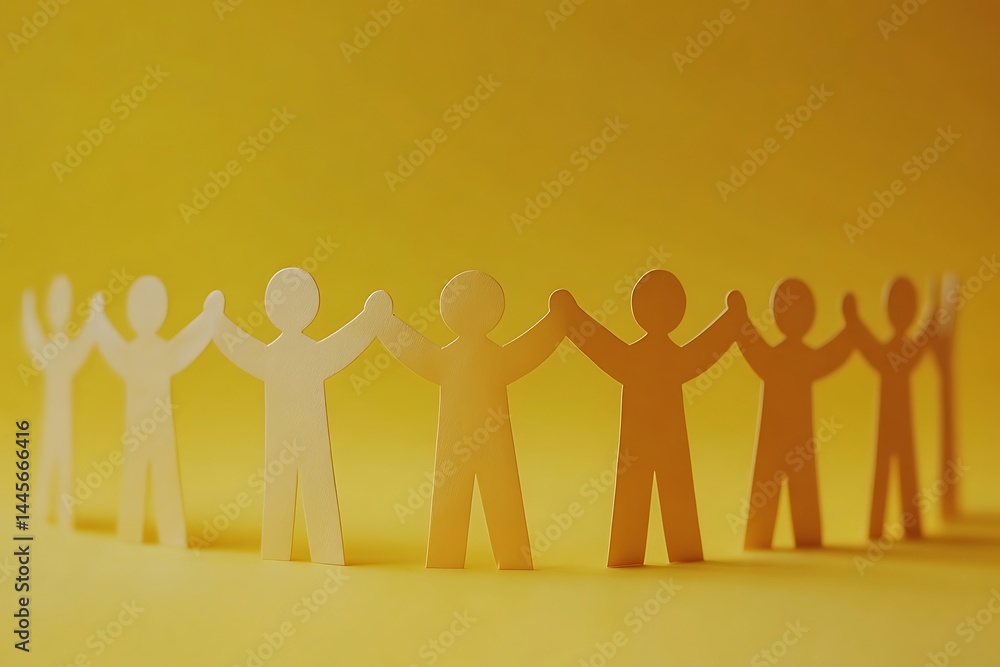 Teamwork Circle of Figures Holding Hands Unity Teamwork Circle of Figures Holding Hands Unity