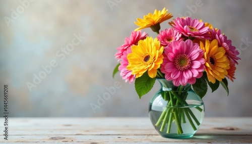 Wallpaper Mural Vibrant flowers arranged artfully in a glass vase , arrangement, floral Torontodigital.ca