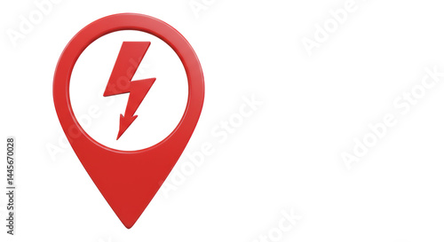 Free Download Isolated Location Pin with Lightning Bolt - GFXLoad