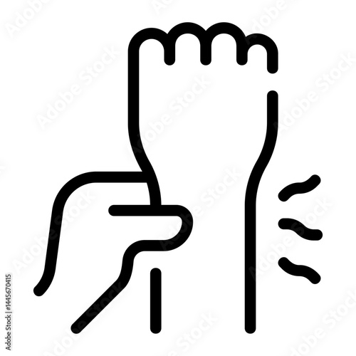 wrist injury line icon