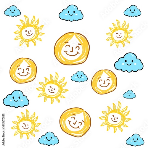 sun and clouds. Sun and clouds background 
