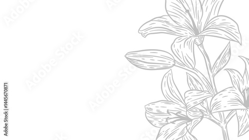 Retro 90s flower background. Vintage flower line art background. Vintage flower ornament background. Floral ornamental background. Floral hand drawn background.