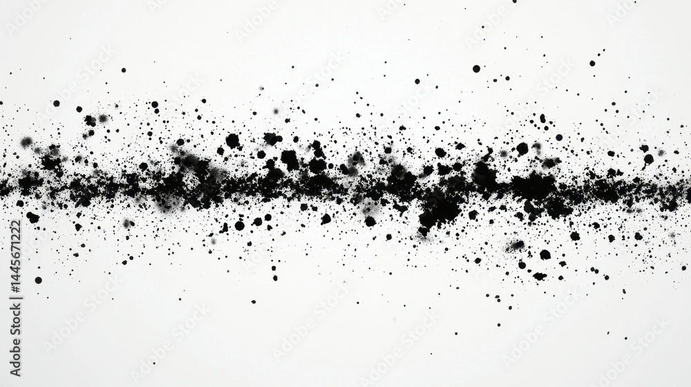 Fototapeta premium Black specks on white, conceptual background for contrast and abstract interpretation