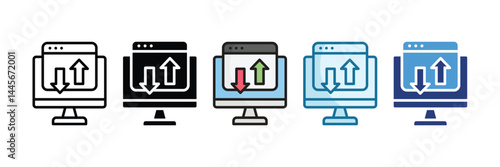 Web Traffic Icon Set Multiple Style Collection