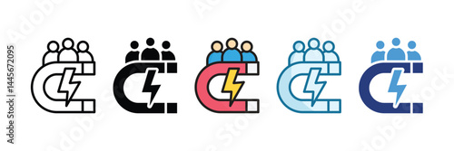 Lead Generation Icon Set Multiple Style Collection