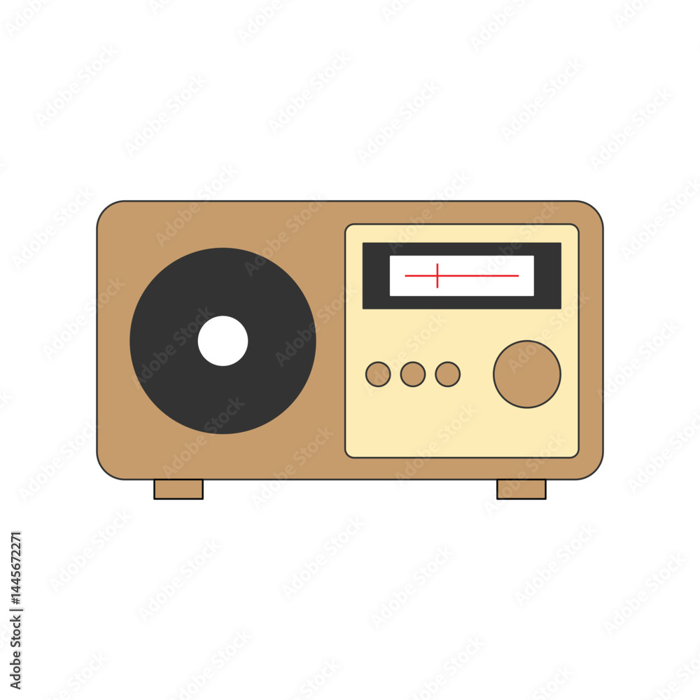 Fototapeta premium retro radio vector illustration