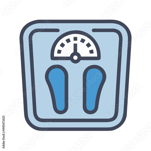 Body Weight Scale Icon — Health, Fitness, Measurement Symbol