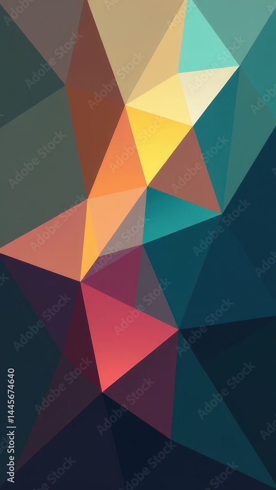 Abstract geometric colorful polygonal art with intersecting shapes and vibrant hues. Abstract geometric colorful polygonal art with intersecting shapes and vibrant hues.