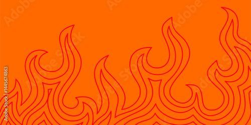 Fire Background. flame Background. doodle fire background. Flame Seamless Pattern. Background with fire lines. Outline of flames background. Continuous fire line design. Flame outline background.