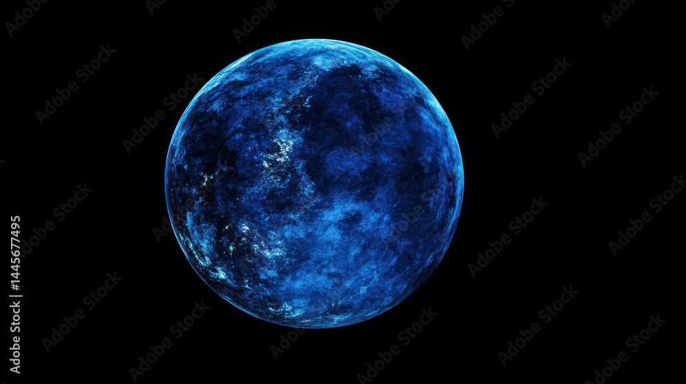 Fototapeta premium Blue Planet in Dark Space