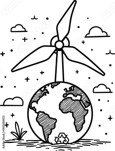 world ecosystem with green system
