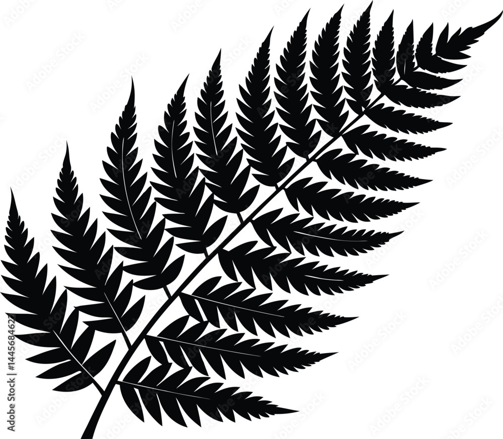 fern leaf silhouette vector, fern leaf icon clip art fern leaf silhouette vector, fern leaf icon clip art
