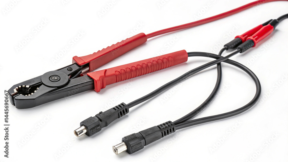 Various metal crimp connectors and terminal ends indicate the tool's function. Various metal crimp connectors and terminal ends indicate the tool's function.