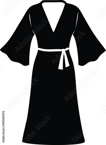 A black dress and a black and white blouse showcase classic woman's fashion and style, often seen in business apparel, with a timeless silhouette
