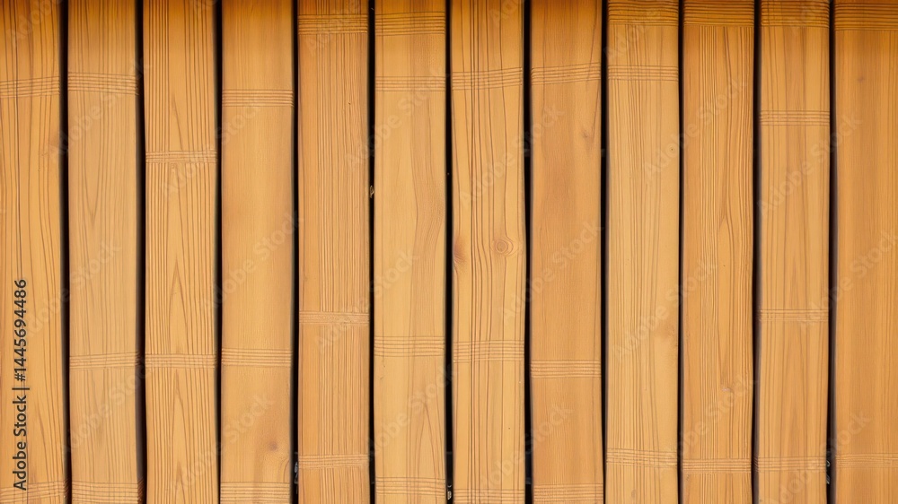 Fototapeta premium Warm-toned vertical wood planks with subtle lines create a rustic yet elegant texture perfect for background or design element