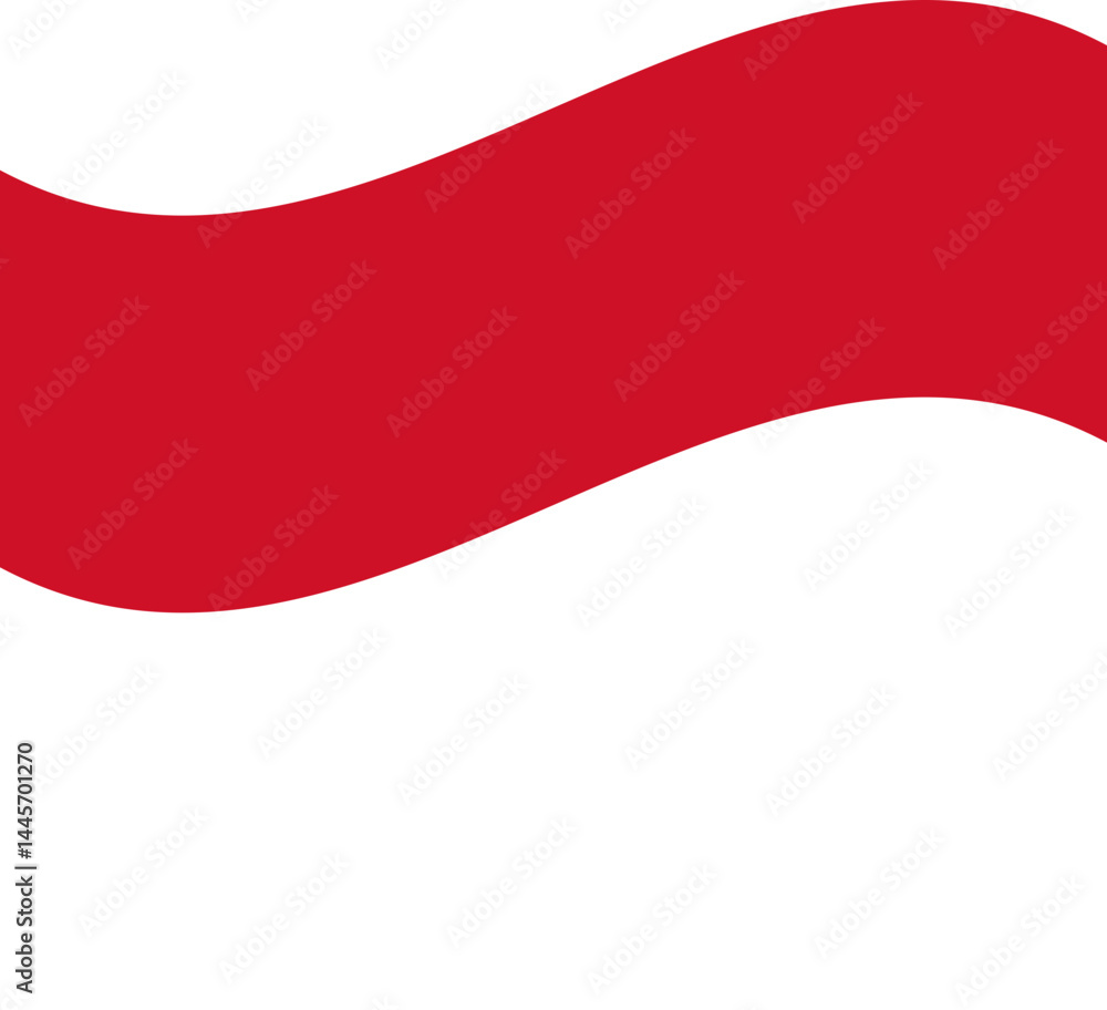 Simplified Indonesia flag icon with red stripe Simplified Indonesia flag icon with red stripe