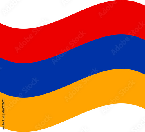 Armenia flag icon with red blue orange