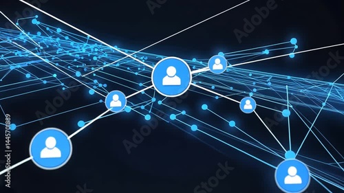 Interconnected People Network Concept