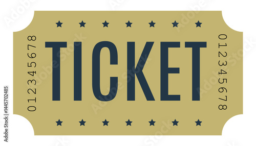 Admit one ticket, Green Vintage ticket