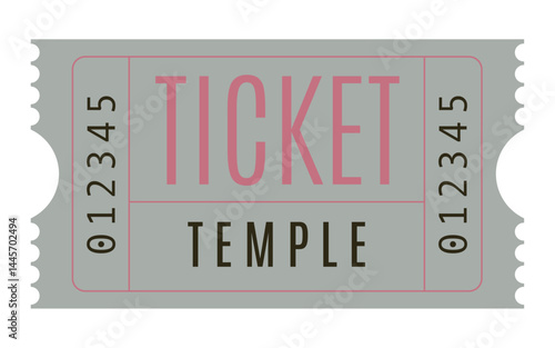 Vintage Ticket temple, Coupon sale, Ticket sale, Set tiket, Vintage Ticket