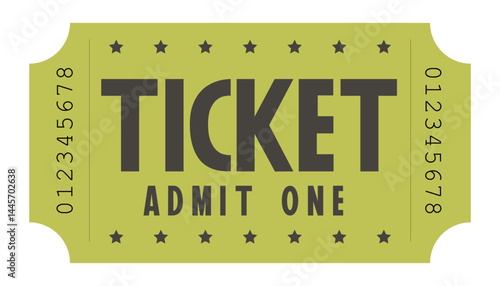 Green Ticket, Coupon sale, Ticket sale, Set tiket, Vintage Ticket