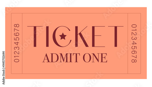 Admit one ticket, Vintage ticket	