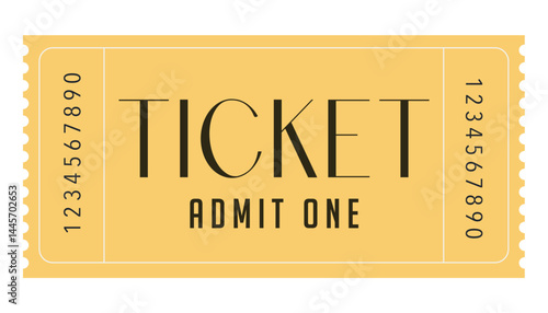 Admit one ticket, Vintage ticket	