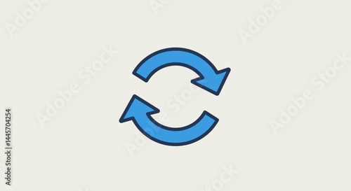 Free Download Stylized Blue Arrows Forming a Circular Loop with Dark Blue Outline - GFXLoad