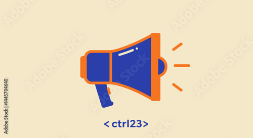 Blue and Orange Abstract Hair Dryer Graphic