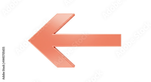 Free Download Salmoncolored arrow pointing towards left - GFXLoad