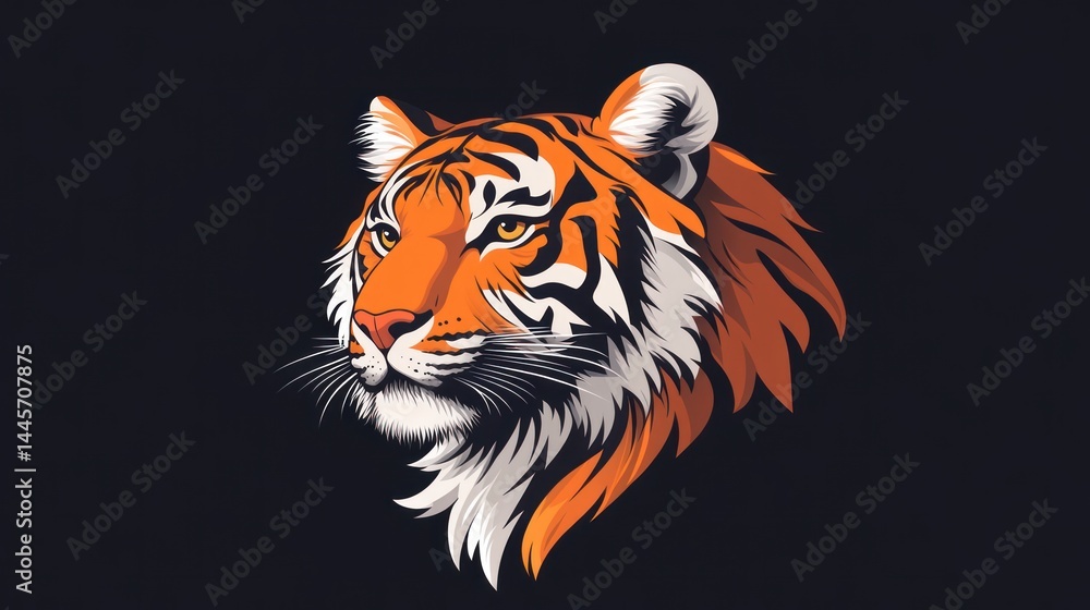 Fototapeta premium Tiger head profile