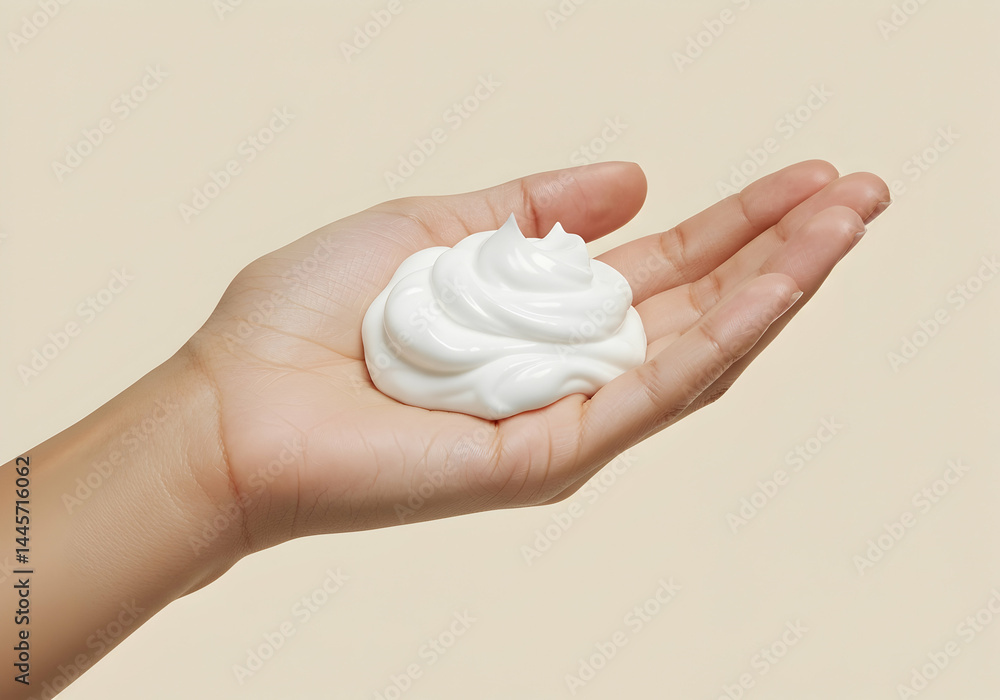 Creamy dollop in a gentle hand Creamy dollop in a gentle hand