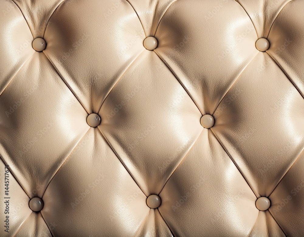 Naklejka premium sepia luxury buttoned white leather