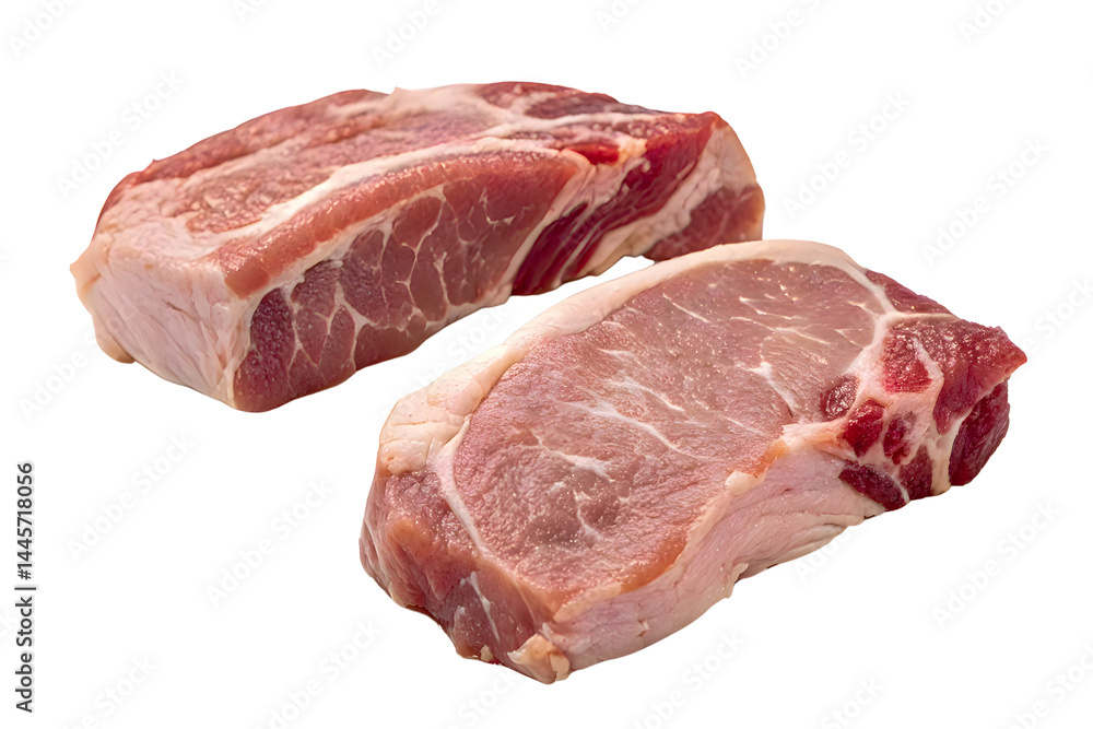 Raw meat isolated on white Raw meat isolated on white