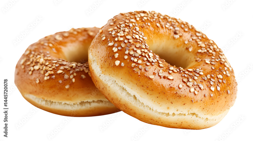 Two Bagels on Transparent Background - Fresh Bakery Items for Food Photography Two Bagels on Transparent Background - Fresh Bakery Items for Food Photography