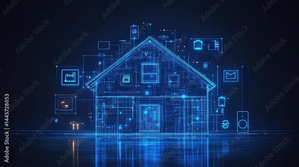 Internet of Things (IoT) devices communicating through wireless networks for seamless smart home automation. Internet of Things (IoT) devices communicating through wireless networks for seamless smart home automation.