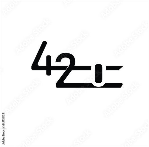  420 negative space logo design.