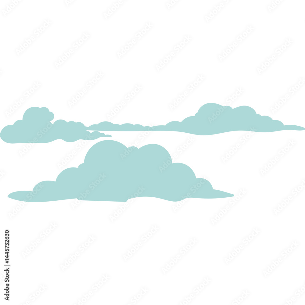 Sky Cloud Flat Illustration Sky Cloud Flat Illustration