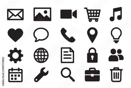 Essential Icons: A collection of versatile vector icons. Simple and clean vector icons, a visual language ready for versatile design needs. 