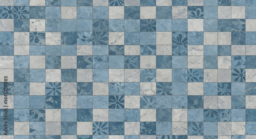 Quiet Blue Mosaic AI Generated Quiet Blue Mosaic AI Generated