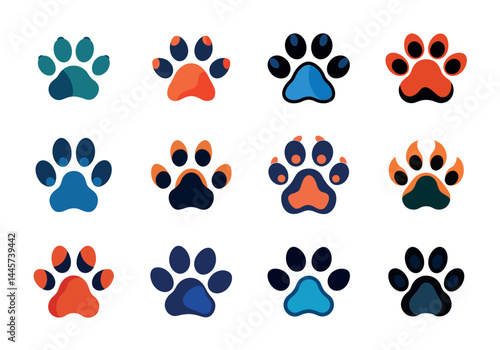 A dog's footprint animal vector design sat