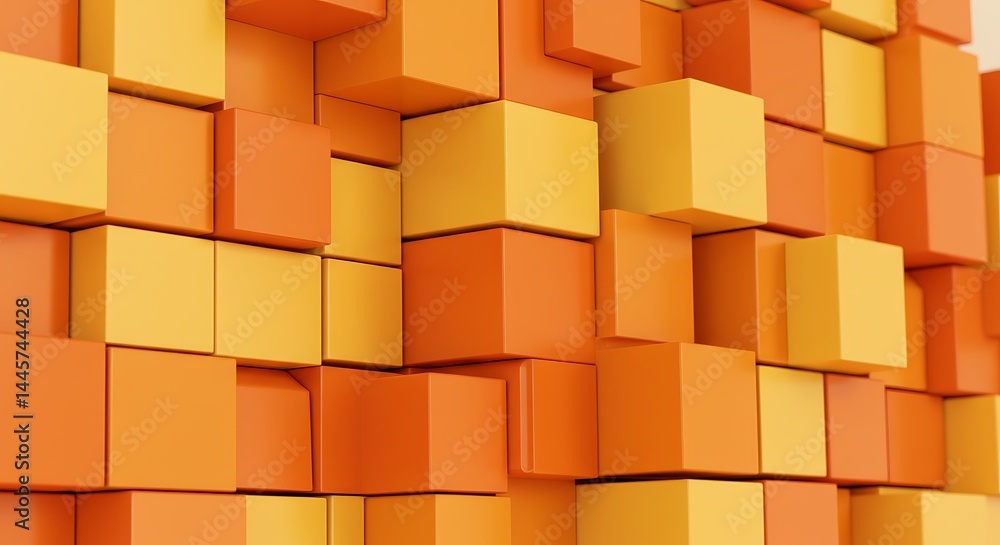 Amber Hues, Cubed AI Generated Amber Hues, Cubed AI Generated
