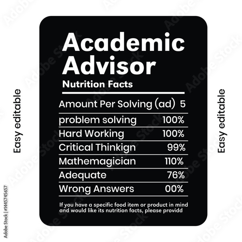 Academic advisor nutrition facts, nutrition, nutrition facts and Advisor facts