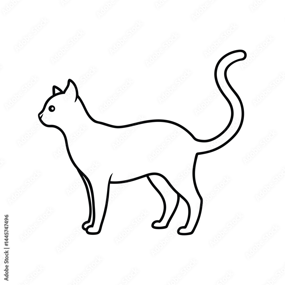 cat face silhouette vector illustration minimal cute cat face silhouette vector illustration minimal cute