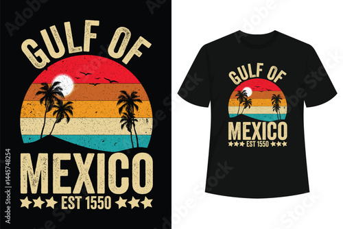 Gulf of Mexico Est 1550 Retro Vintage Beach Gulf of Mexico T-Shirt