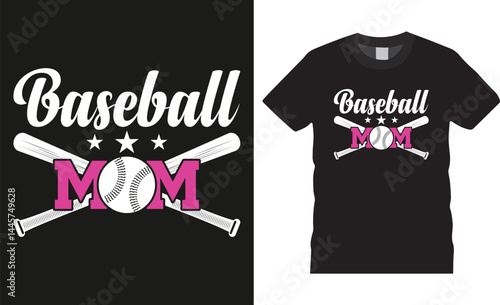 Baseball mom, Baseball typography vector t-shirt design.
