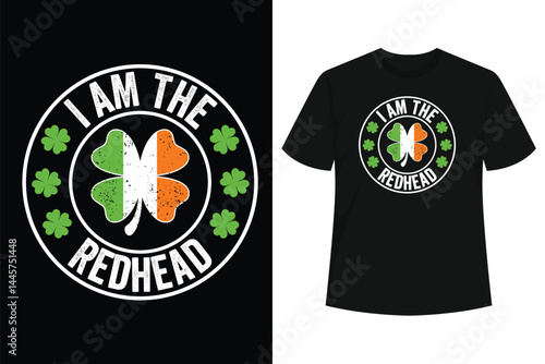 I Am The Redhead Dibs Redhead Funny St Patricks day Womens T-Shirt
