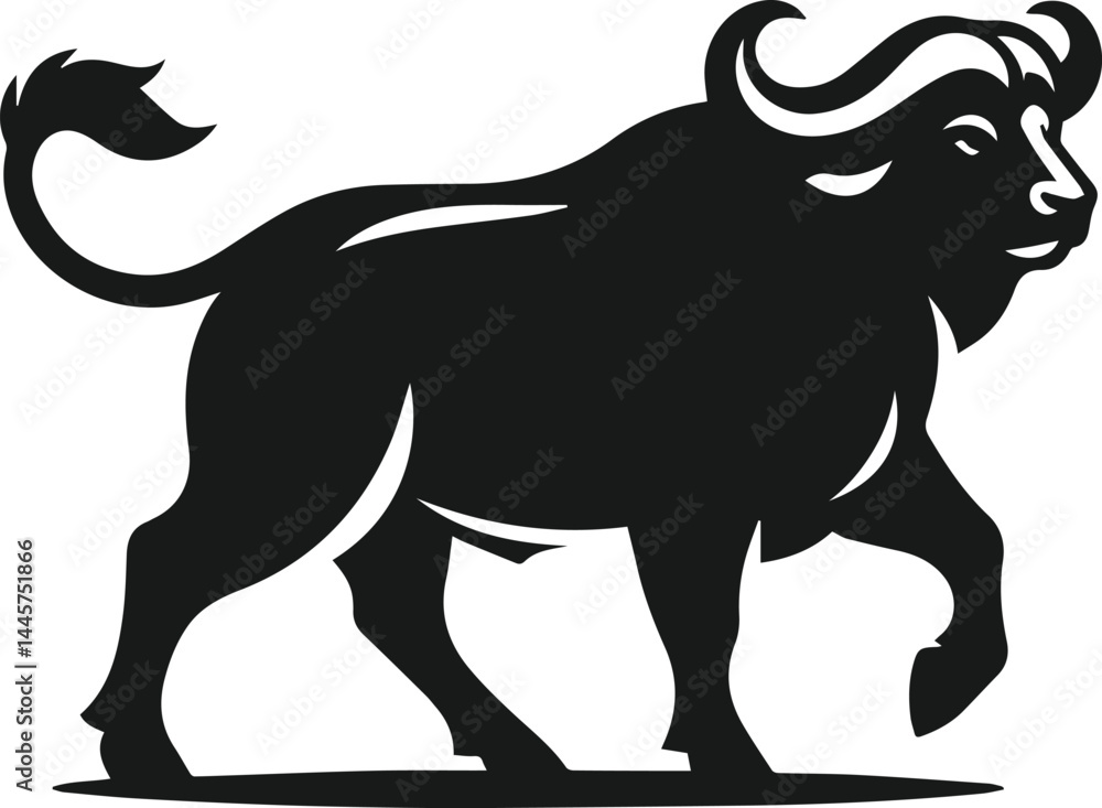 Buffalo silhouette vector Buffalo silhouette vector