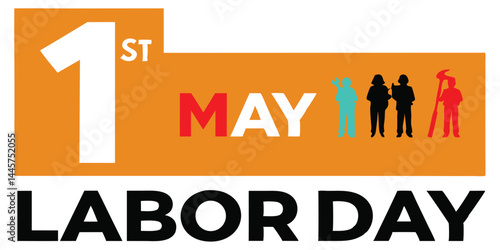 Vector Image Graphic Art Illustration of Strong Fist Raised for May Labour Day Celebration