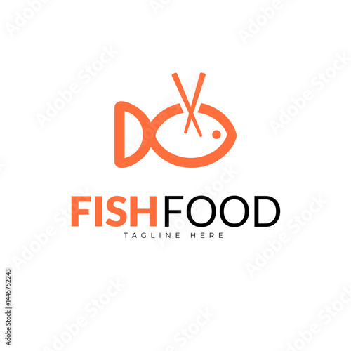 Fish logo Food Simple and unique logo and icon for seafood restaurant company